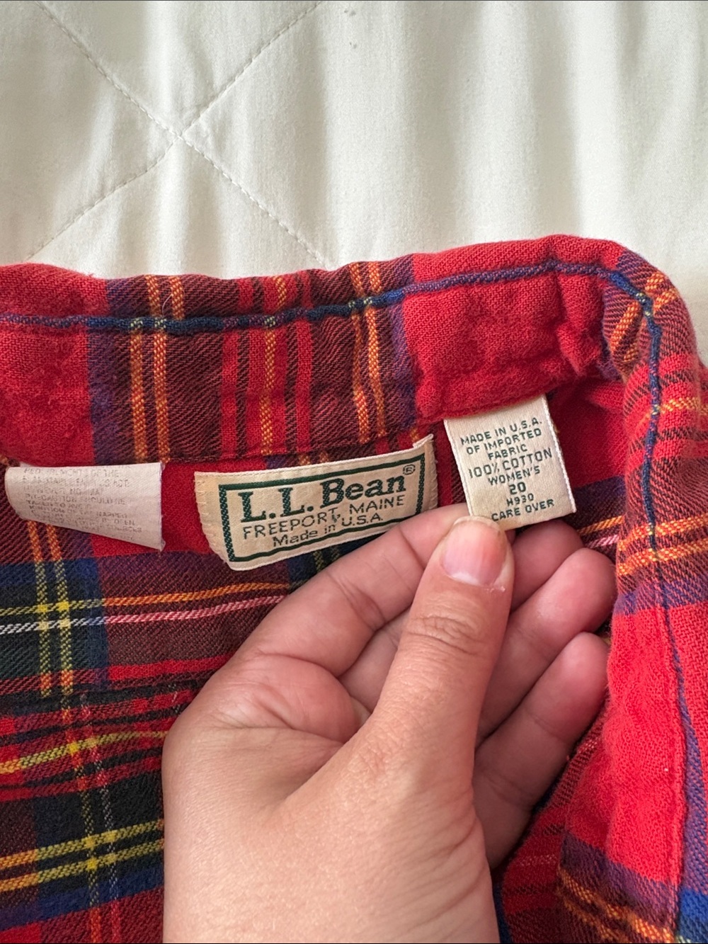 〰️ oversized llbean plaid top - Picture 2 of 2